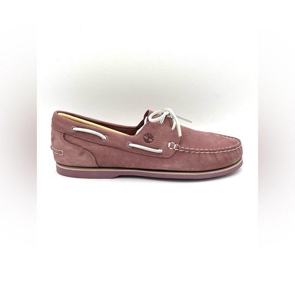 Timberland Women's Classic Amherst 2 Eye Slip On Purple Boat Shoes Size 11M New - Picture 2 of 8